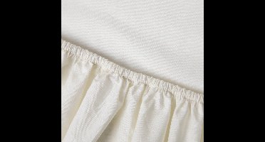 Kayori Shizu Topper Hoeslaken Perkal - 80-90x200cm - 200TC Hotelkwaliteit - Matrasdikte 12 cm - Offwhite