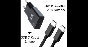 Ereader Oplader + Oplaadkabel 1 Meter Type C Kabel - GaN Adapter - e Reader Lader Geschikt voor Nieuwe Kobo Clara - Libra - Sage
