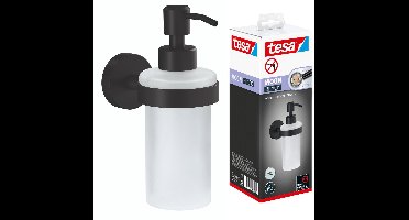 tesa MOON BLACK 40565-00000-00 Zeepdispenser 200 ml Zwart (mat), Glas gesatineerd