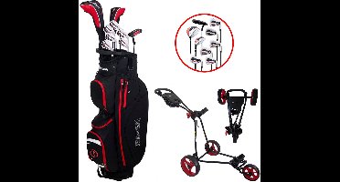 Spalding Tour 2 Complete Golfset met Golftrolley - Golfset Heren - Graphite - Rechtshandig