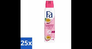 25 x Fa – Deodorant Spray – Passion Fruit – 150 ml - Deodorant Spray - Fruitige Geur - Passievrucht - Zweetvermindering - Geurvermindering