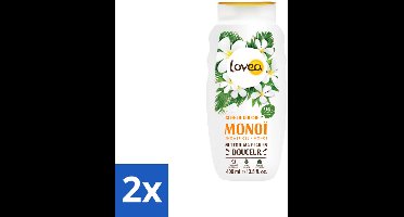 2 x Lovea – Douchegel – Sulfaatvrij Monoï – Zachte reiniging – 400 ml - Douchegel - Monoï - Sulfaatvrije Douchegel - Zachte Reiniging - Huidvriendelijke Douchegel