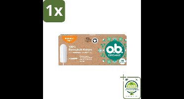 1 x o.b. - Tampons - Organic Cotton Super - 100% Biologisch Katoen - 16 tampons - Biologische Tampons - Menstruatielampons - Biologisch Katoen Tampons - Tampons Voor Zware Dagen - Duurzame Maandverband