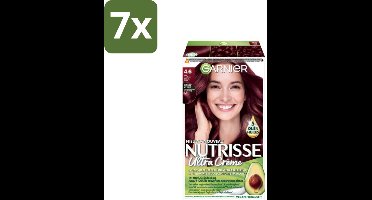 Garnier - Nutrisse Ultra Crème 4.6 - Haarkleuring - Diep Rood Middenbruin - Intens Voedend - Permanente Kleur - Bulkverpakking - 7 stuks
