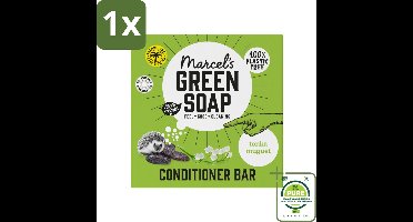 1 x Marcel's Green Soap - Conditioner Bar - Tonka & Muguet - Krachtige werking - 60 gr - Haar Conditioner Bar - Conditioner Bar - Biologische Conditioner - Vegan Conditioner - Plasticvrije Verpakking