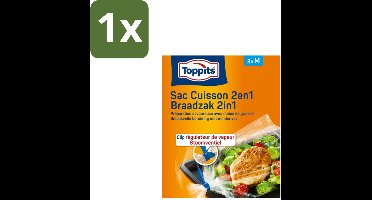 1 x Toppits – 2-in-1 Braad- & Stoomzakken – Maat M – 8 Zakjes - Koffie - Koffiezetapparaat - Koffiezetapparaat