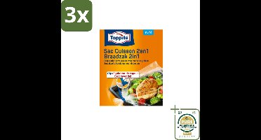 3 x Toppits – 2-in-1 Braad- & Stoomzakken – Maat M – 8 Zakjes - Grootverpakking - Koffie - Koffiezetapparaat - Koffiezetapparaat