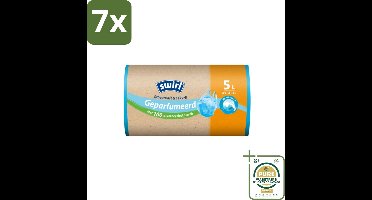 7 x Swirl – Pedaalemmerzakken – Geparfumeerd Ocean Fresh – 5 L – 45 zakken - Grootverpakking - Koffie - Koffiezetapparaat - Koffiezetapparaat
