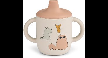 Liewood Neil zachte drinkbeker - 150 ml - Katten en honden / Sandy