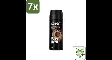 7 x AXE - Deodorant Spray - Dark Temptation - Chocoladegeur - Verleidelijk Fris - 150 ml - Grootverpakking - AXE Deodorant - Chocoladegeur - Mannelijke Geur - Deodorant Spray - Langdurige Bescherming