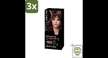 3 x SYOSS - Coloration 5-8 Hazelnootbruin - Haarverf - Grijsdekking - Vermindert Haarbreuk - Grootverpakking - Haarverf - Permanente Haarkleuring - Grijsdekking - Haarverf Thuis - Haarverf Salonresultaat