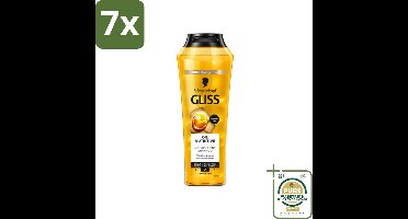 7 x Gliss - Shampoo - Oil Nutritive - Voor Voedend en Zijdezacht Haar - 250 ml - Grootverpakking - Voedend Haar Shampoo - Droog Haar Shampoo - Lang Haar Shampoo - Zijdezachte Haar - Gespleten Haarpunten