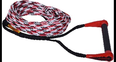 ProLine Sport Wakeboard Handle & Lijn Set – 30 cm Handvat met Mainline – Recreatief Wakeboard Touw – Rood