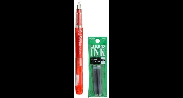 Platinum - Preppy Fountain pen Japan - Fine - 0,3 - ROOD - vullingen GROEN