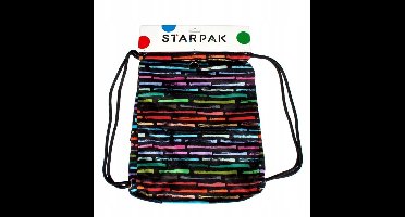 Starpak Art Stripes Sporttas - Zwart/Multicolor