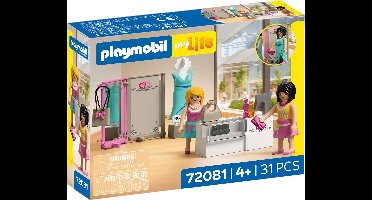 PLAYMOBIL MyLife Fashion Boutique | 2 figuren met paspop en toonbank | Stimuleert creativiteit | Kinderspeelgoed voor kinderen vanaf 4 jaar | 72081
