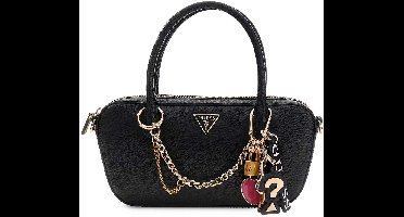 GUESS handtas schoudertas Davina Satchel Black zwart