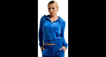 Juicy Couture Juicy Couture Robertson hoodie met ritssluiting FELBLAUW - Maat M
