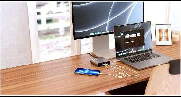 245W GaN Tafeloplader met 4x USB-C PD Poorten voor Laptops en Tablets