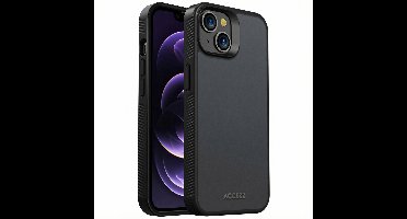 Accezz Hoesje - Geschikt voor Apple iPhone 14 - Frosted Backcover - Zwart