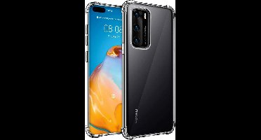Hoesje geschikt voor Huawei P40 - Anti Shock Proof Siliconen Back Cover Case Hoes Transparant