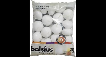 Bolsius Drijfkaarsen - 2 zakken met 20 stuks - Wit