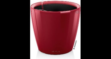 LECHUZA CLASSICO PREMIUM LS 50 - Plantenbak - met uitneembare binnenbak - met bewateringssysteem - ALL-IN-ONE set met LECHUZA-PON - scharlakenrood hoogglans