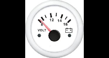 FES Marine Voltmeter 12 volt - Wit