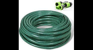 Kinzo Tuinslang - 20 m - met spuit en koppelingen - Groen - Tuinslangset