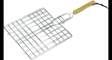 Barbecuerooster met handvat - 400x20x200mm - rechthoek - ijzer