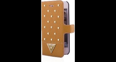 iPhone 5S/5 hoesje - Guess - Cognac - Kunstleer