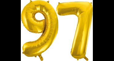 Folieballon nr. 97 Goud 86cm