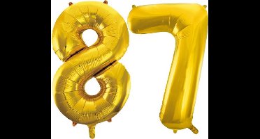 Folieballon nr. 87 Goud 86cm
