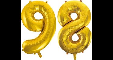 Folieballon nr. 98 Goud 86cm