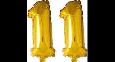 Folieballon nr. 11 Goud 41cm