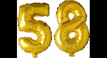 Folieballon nr. 58 Goud 41cm