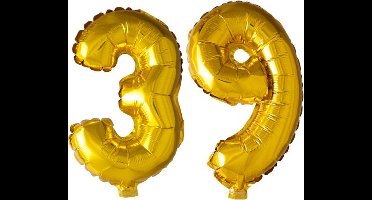 Folieballon nr. 39 Goud 41cm