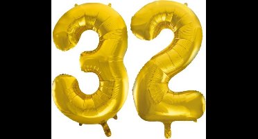 Folieballon nr. 32 Goud 86cm