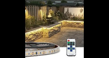 Led strip 5 meter Warm Wit voor buiten- Complete set