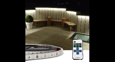 Led strip 1 meter Helder Wit voor buiten- Complete set