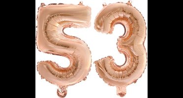 Folieballon nr. 53 Rosé Goud 41cm