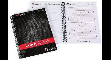 Precision Notitieblok Pro-coach Voetbal A5 Papier Zwart 6 Stuks