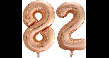 Folieballon nr. 82 Rosé Goud 86cm