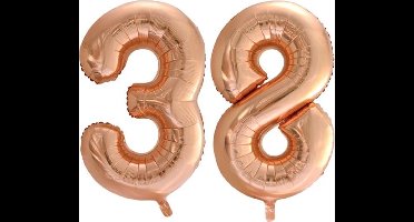 Folieballon nr. 38 Rosé Goud 86cm