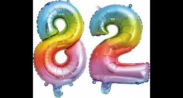 Folieballon nr. 82 Regenboog 41cm