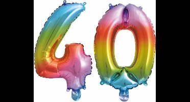 Folieballon nr. 40 Regenboog 86cm