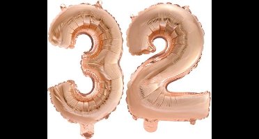Folieballon nr. 32 Rosé Goud 41cm