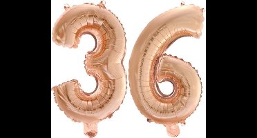 Folieballon nr. 36 Rosé Goud 41cm