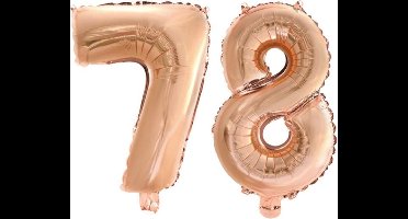 Folieballon nr. 78 Rosé Goud 41cm