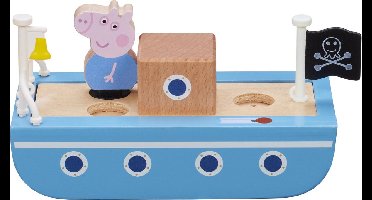 Peppa Pig - Houten boot met 1 figuurtje